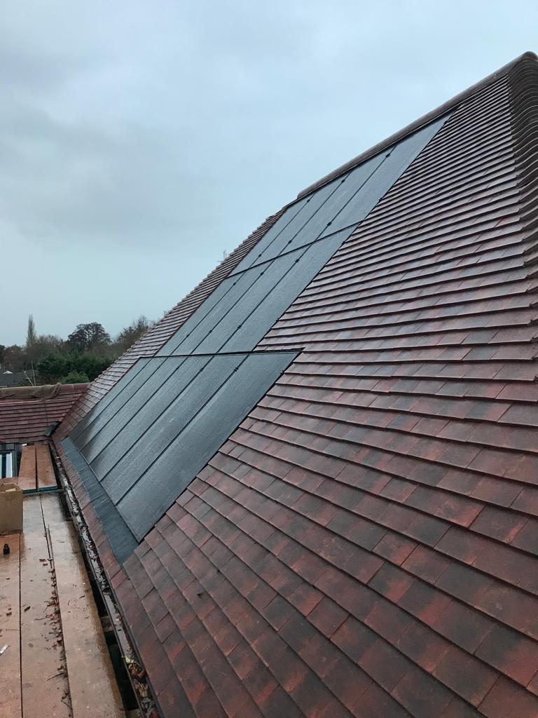 in roof solar panel installation