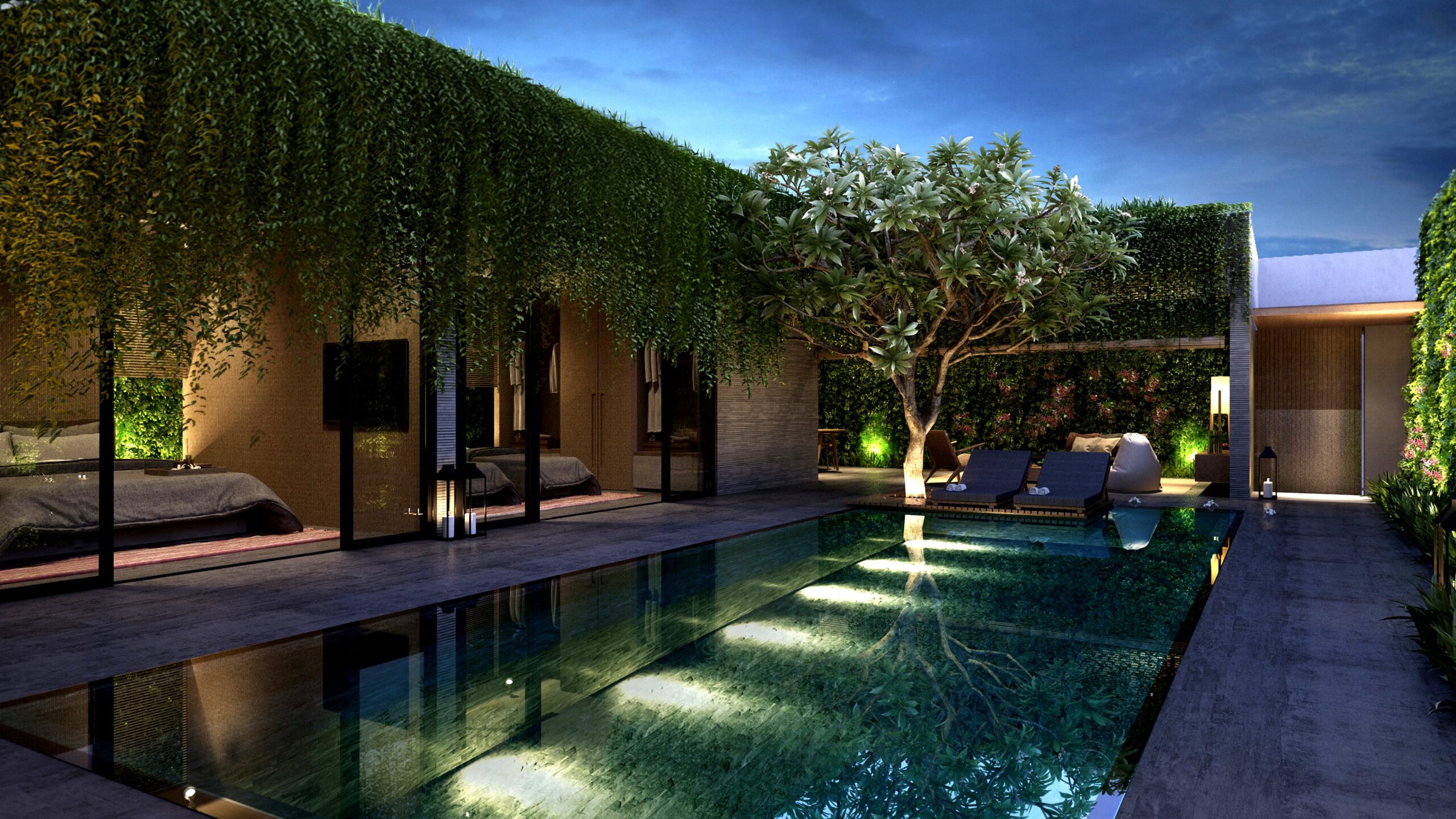 outdoor lighting installation